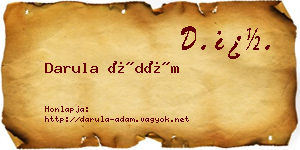 Darula Ádám névjegykártya